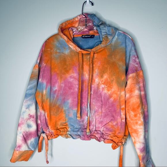 BLANKNYC Rainbow Sweet Spot tie dye hooded sweatshirt size Medium - Picture 7 of 9